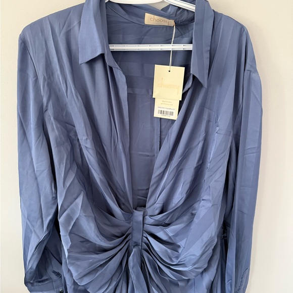 Choosy Slate Blue Dress - Picture 2 of 4